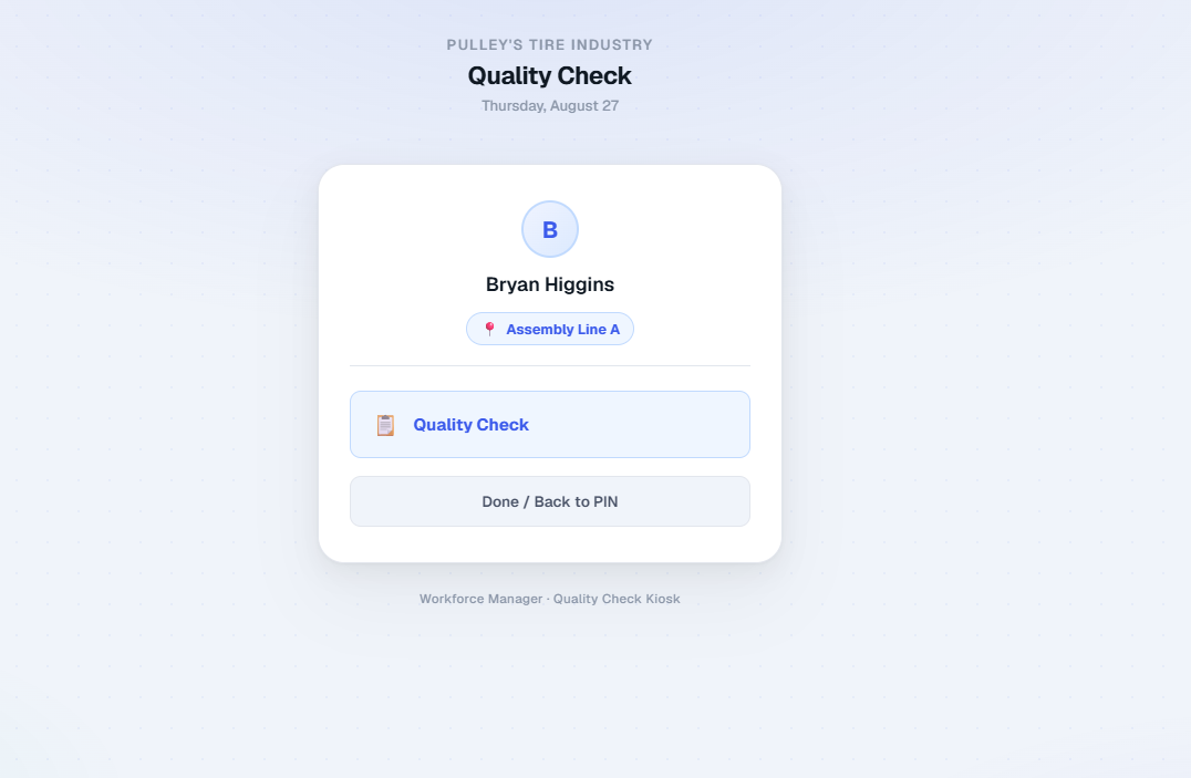 Digital Quality Check Kiosk